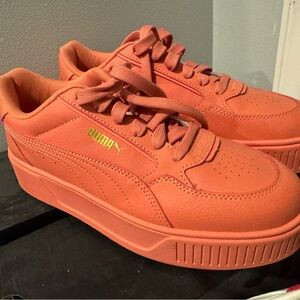 Puma coral pink Platform Sneakers
